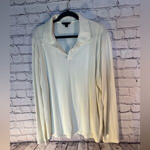 Apt. 9 Men's Cream Long Sleeve knit shirt